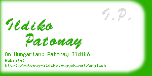 ildiko patonay business card